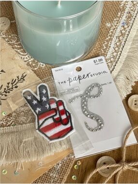 The Paper Studio Peace Patch and Gem Letter